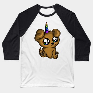 Cute Puppy Unicorn Baseball T-Shirt